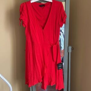 NWT Lulu's My Philosophy Red Wrap Dress